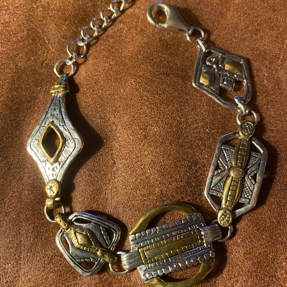 SILPADA brass and sterling silver bracelet